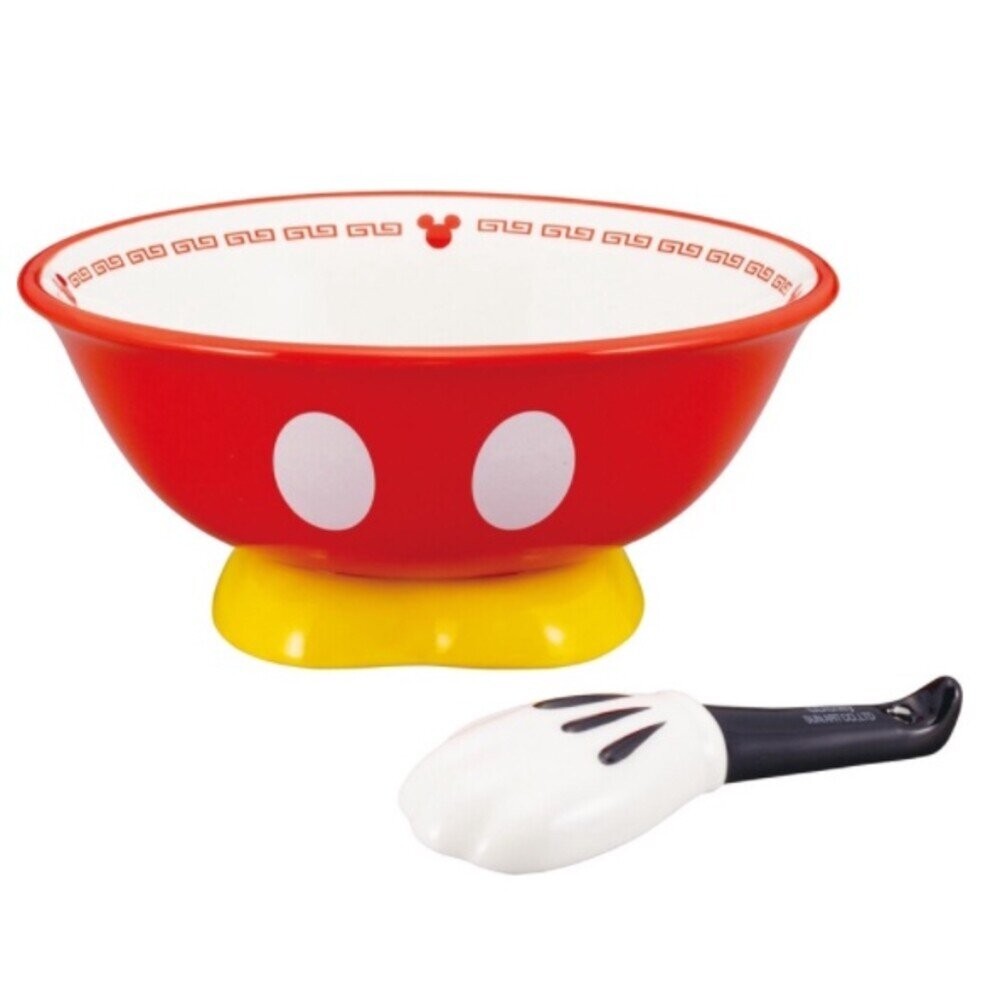 正版授權迪士尼拉麵碗 附湯匙 米奇 米妮 米老鼠 卡通碗 碗 餐具 禮物 湯碗 套組-規格圖5