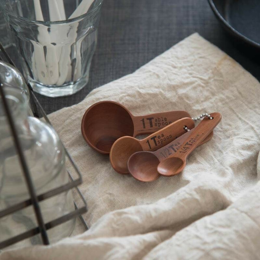 天然木茶匙 量勺 糖/鹽量勺 咖啡量匙 勺子 調料勺 茶匙計量匙 湯匙 調味料 木頭茶杓-細節圖2