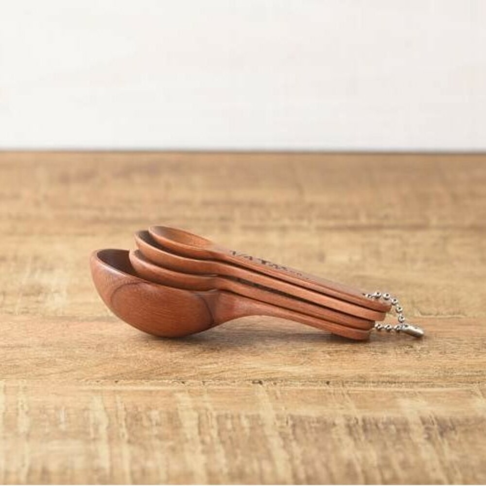 天然木茶匙 量勺 糖/鹽量勺 咖啡量匙 勺子 調料勺 茶匙計量匙 湯匙 調味料 木頭茶杓-細節圖8