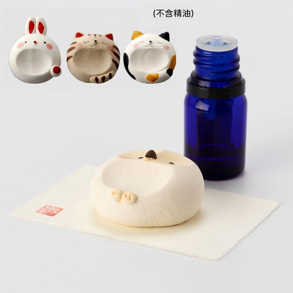 日本製 香氛石 陶瓷 擴香石 防蚊磚 精油 兔子 虎斑貓 三花 除臭 薰香 芳香石 防蚊石-細節圖7