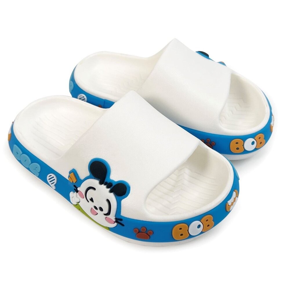 【斷碼出清特價不退換!!】巴布豆圖案拖鞋-藍色-細節圖3