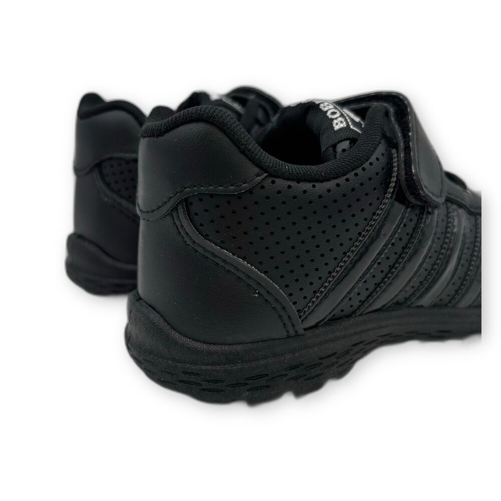 台灣製親子款皮面透氣休閒鞋-黑-細節圖6