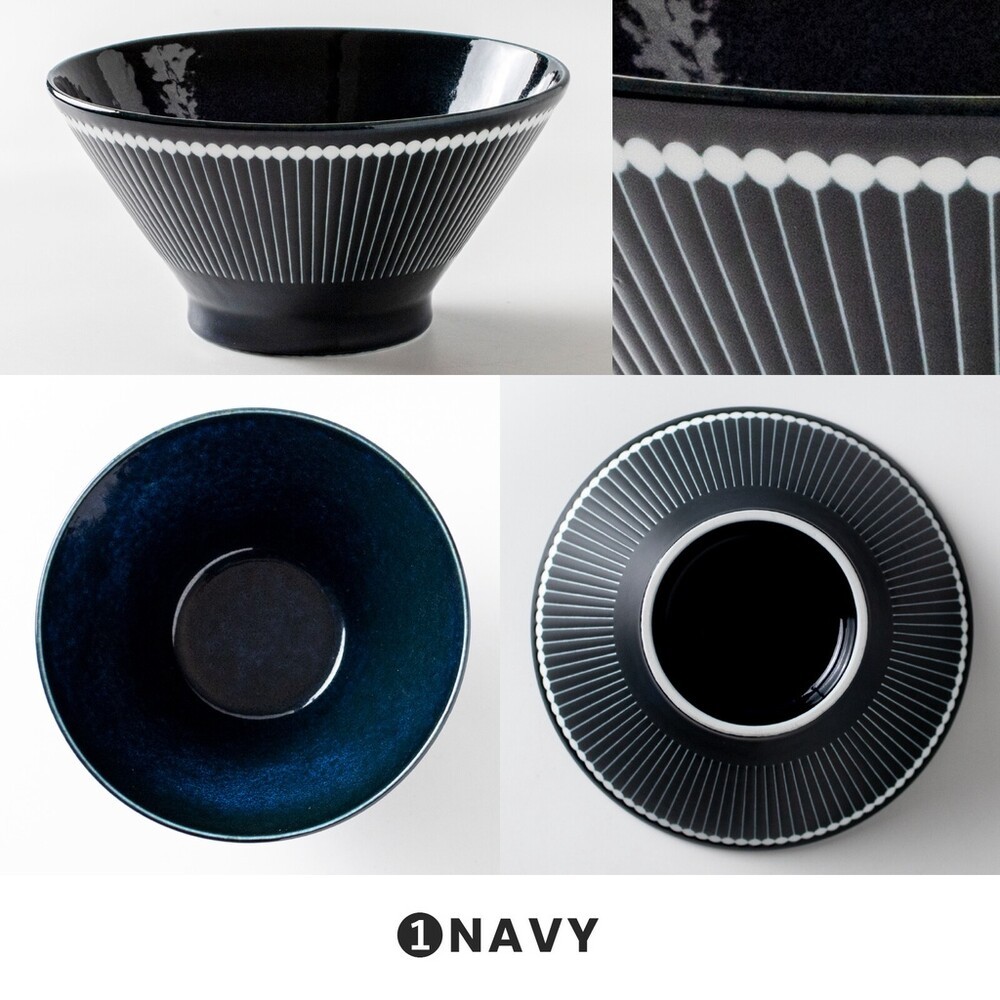 日本製 輕量丼飯碗 美濃燒 湯碗 蓋飯碗 拉麵碗 烏龍麵 日式餐具 Albee 十草紋-規格圖8