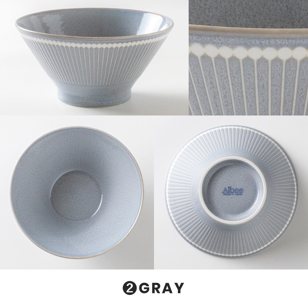 日本製 輕量丼飯碗 美濃燒 湯碗 蓋飯碗 拉麵碗 烏龍麵 日式餐具 Albee 十草紋-規格圖8