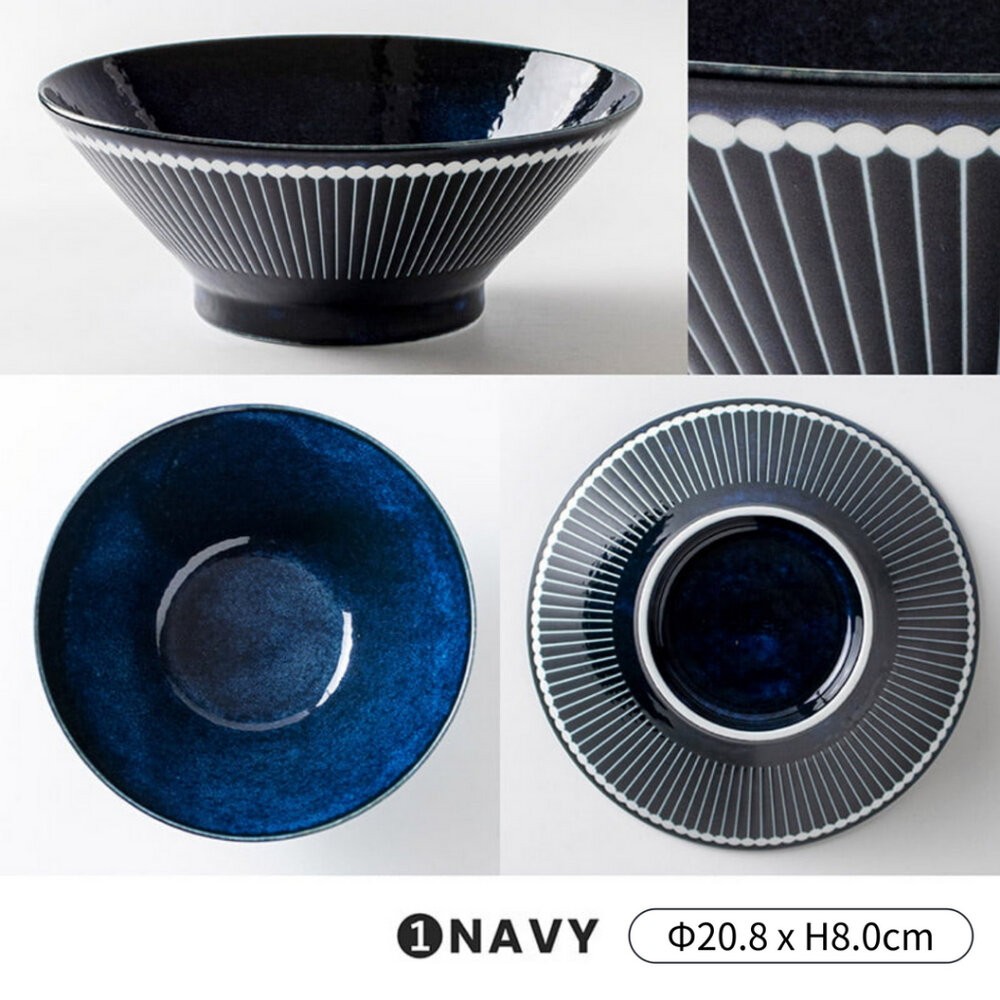 日本製 輕量丼飯碗 美濃燒 湯碗 蓋飯碗 拉麵碗 烏龍麵 日式餐具 Albee 十草紋-規格圖8