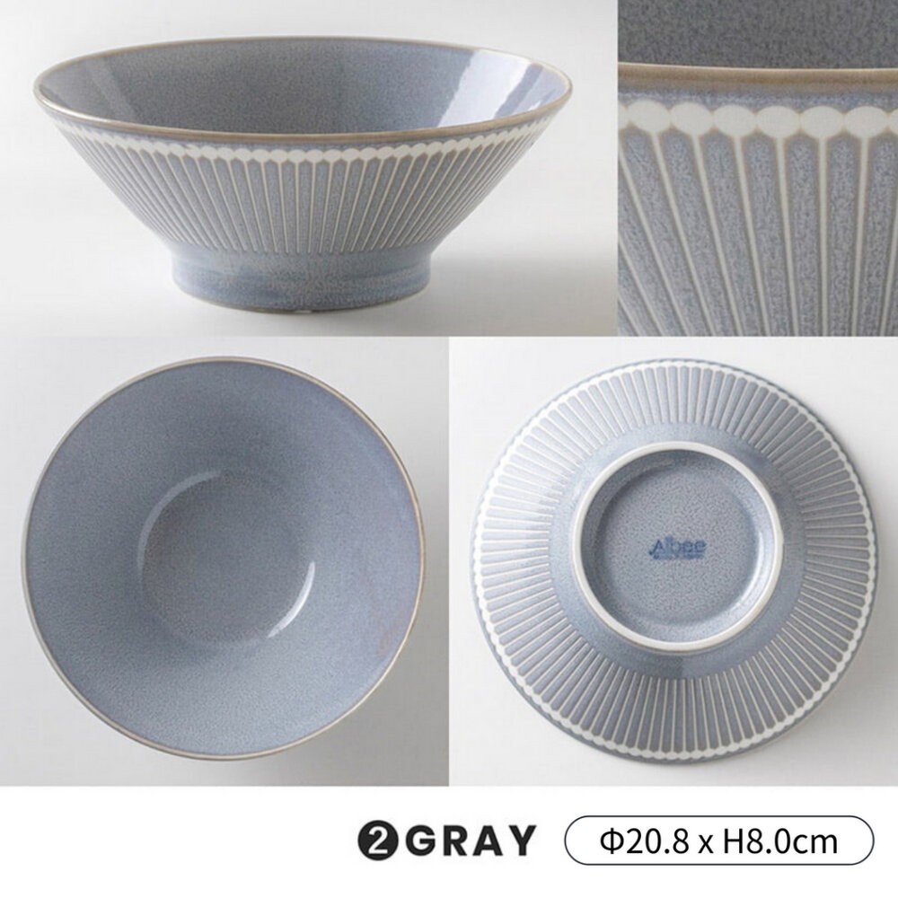 日本製 輕量丼飯碗 美濃燒 湯碗 蓋飯碗 拉麵碗 烏龍麵 日式餐具 Albee 十草紋-規格圖8