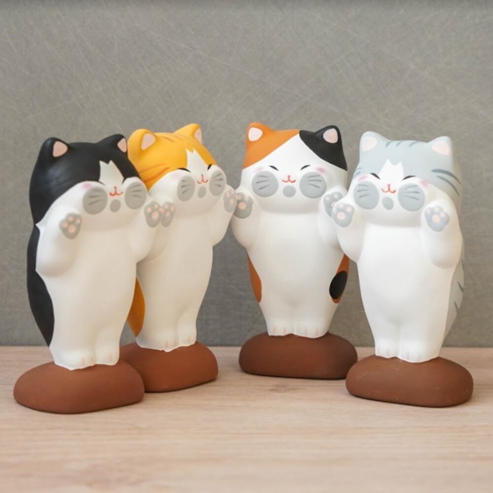 扁平趴趴貓公仔 療癒系 貓咪公仔 室內裝飾 送禮推薦 禮物 禮品 辦公小物 公仔收藏-細節圖5