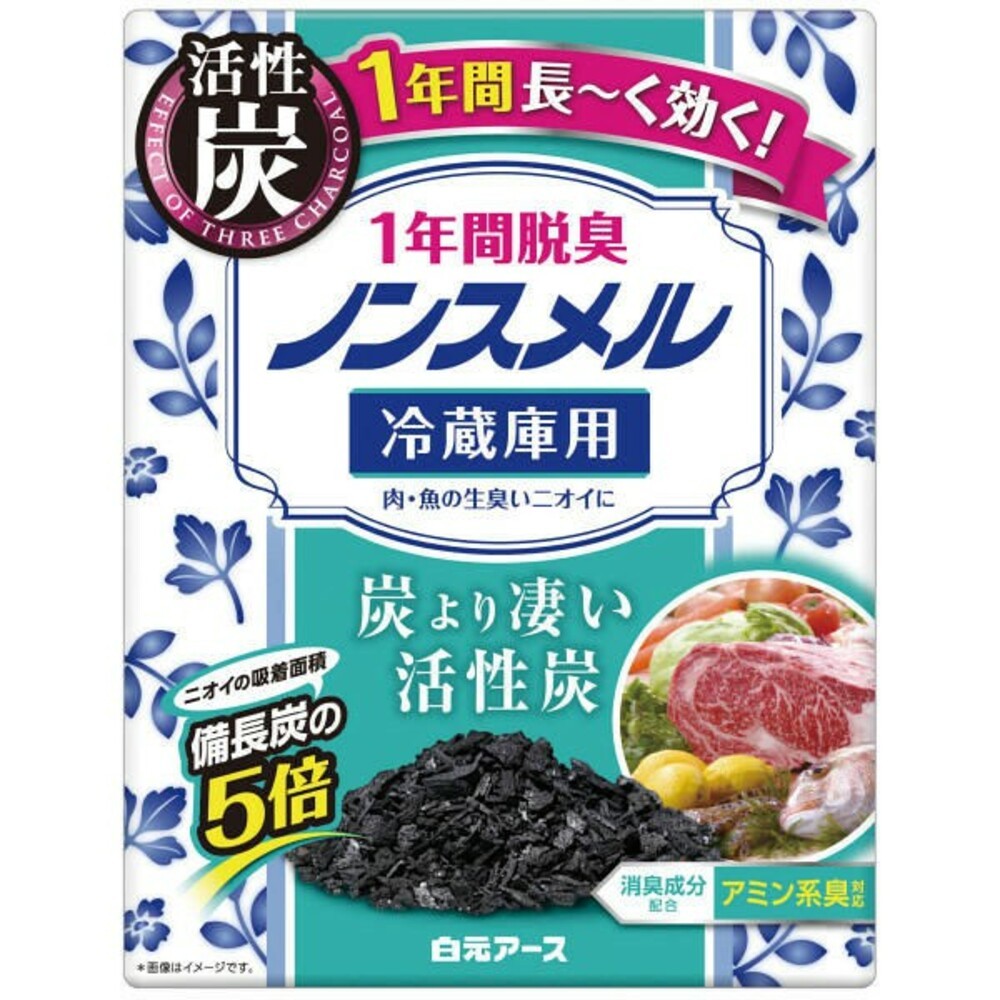 日本製冰箱除臭盒 活性碳 冷凍庫 冷藏室 蔬果室  白元消臭劑 廚房除臭 廚餘 一年有效-規格圖6