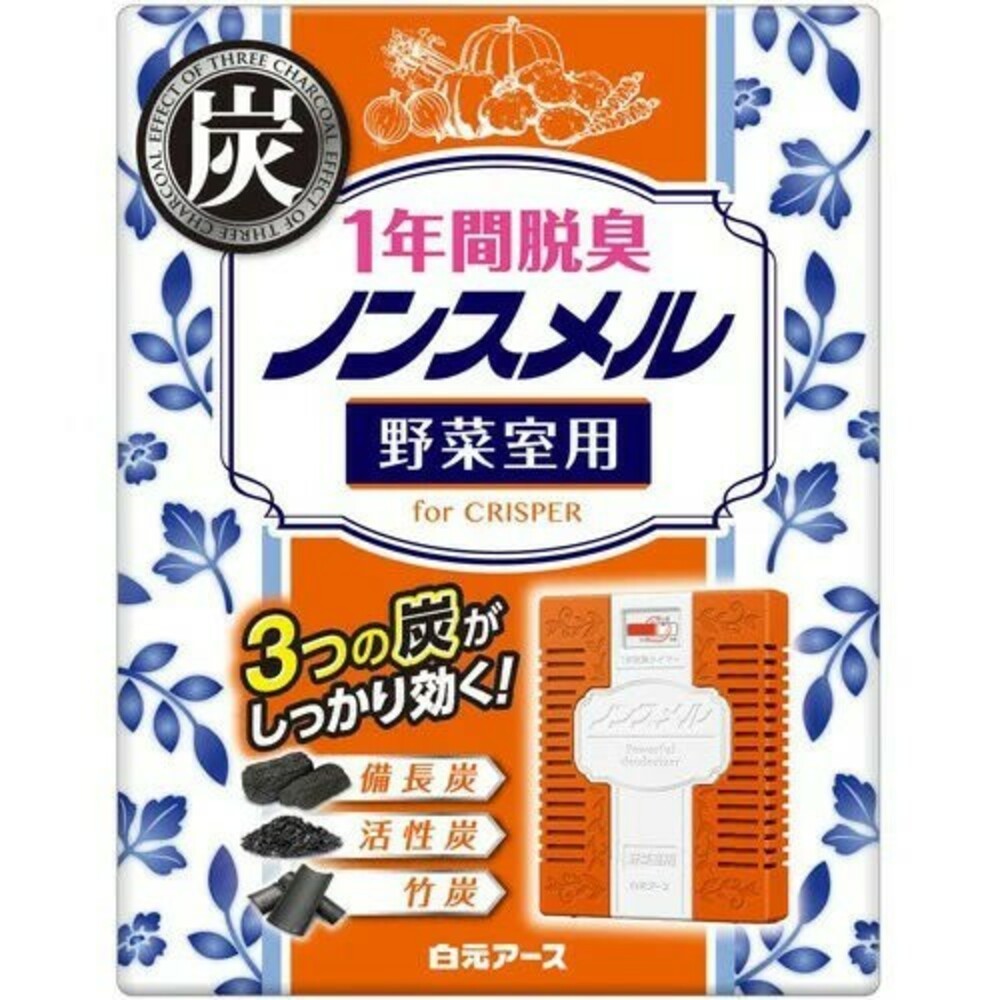 日本製冰箱除臭盒 活性碳 冷凍庫 冷藏室 蔬果室  白元消臭劑 廚房除臭 廚餘 一年有效-規格圖6