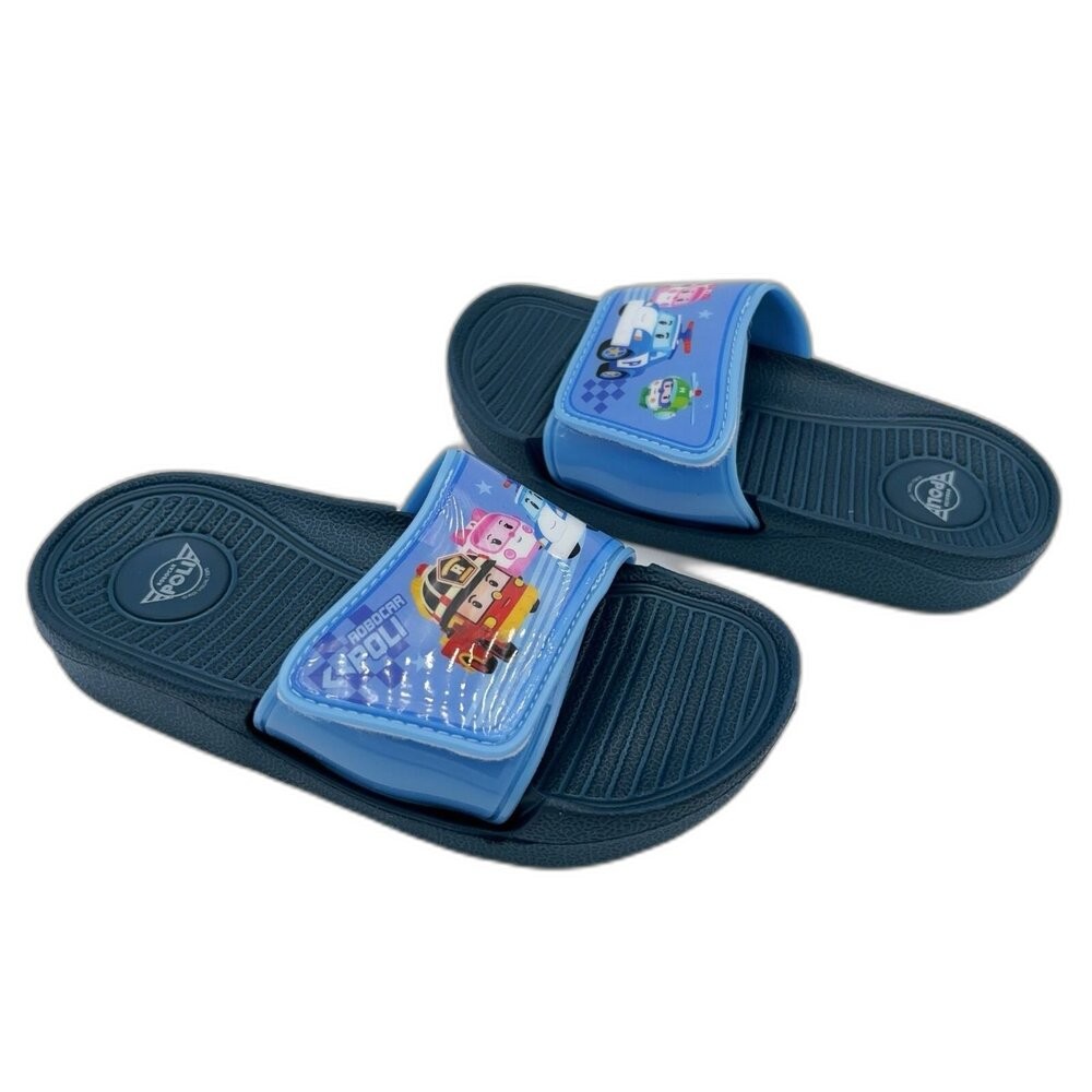 【限量特價!!】台灣製波力POLI拖鞋-藍色-細節圖5