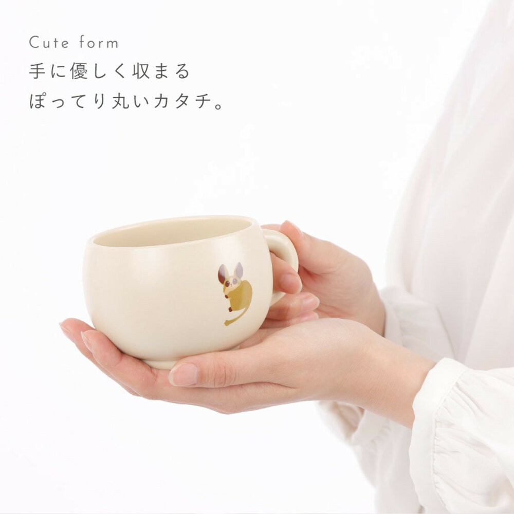 Rareni 馬克杯 咖啡杯 杯子 稀有動物 奇異鳥 食蟻獸 袋熊 嬰猴 沙狐 鯨頭鸛-細節圖6