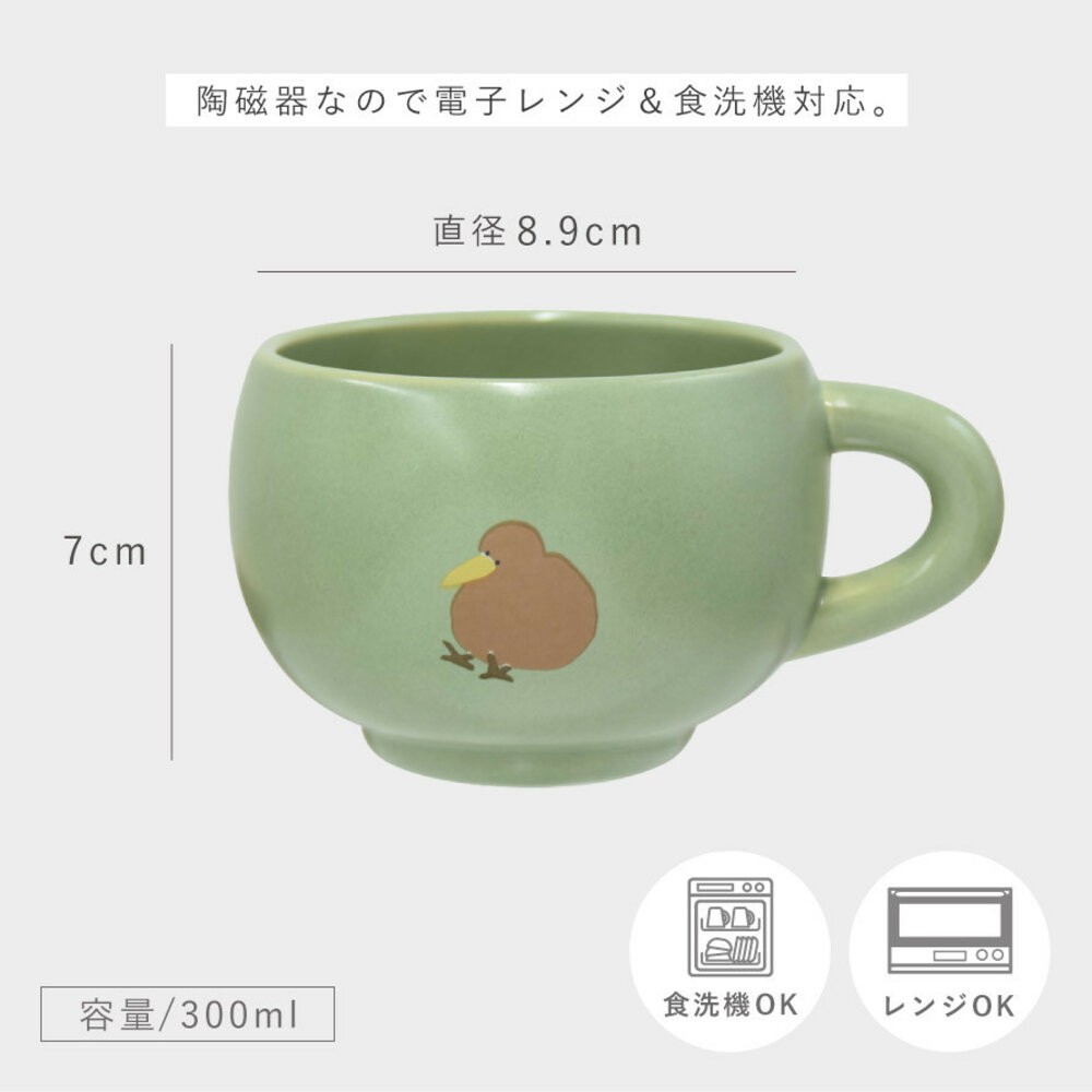Rareni 馬克杯 咖啡杯 杯子 稀有動物 奇異鳥 食蟻獸 袋熊 嬰猴 沙狐 鯨頭鸛-細節圖7