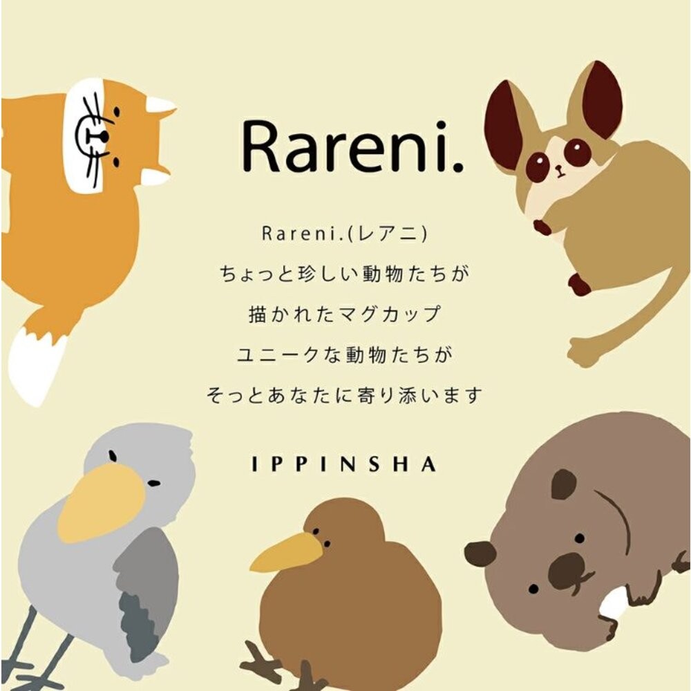 Rareni 馬克杯 咖啡杯 杯子 稀有動物 奇異鳥 食蟻獸 袋熊 嬰猴 沙狐 鯨頭鸛-細節圖8
