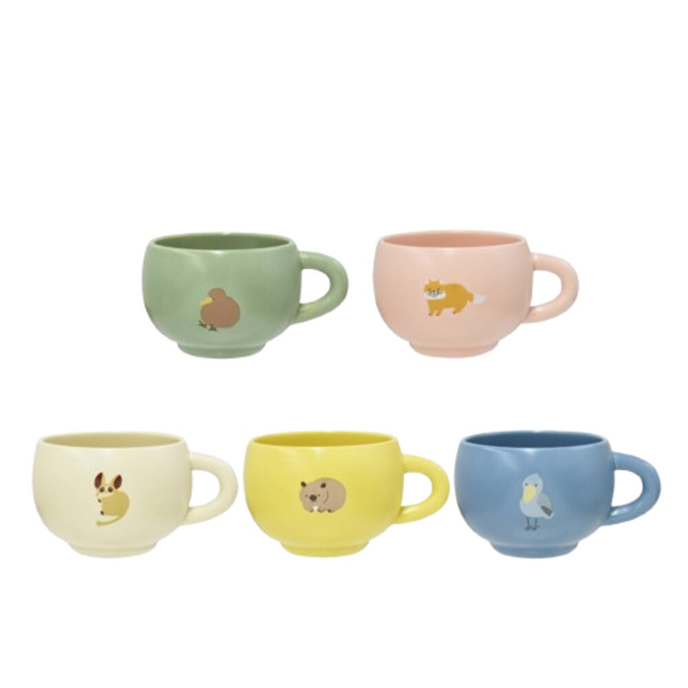 Rareni 馬克杯 咖啡杯 杯子 稀有動物 奇異鳥 食蟻獸 袋熊 嬰猴 沙狐 鯨頭鸛-細節圖9