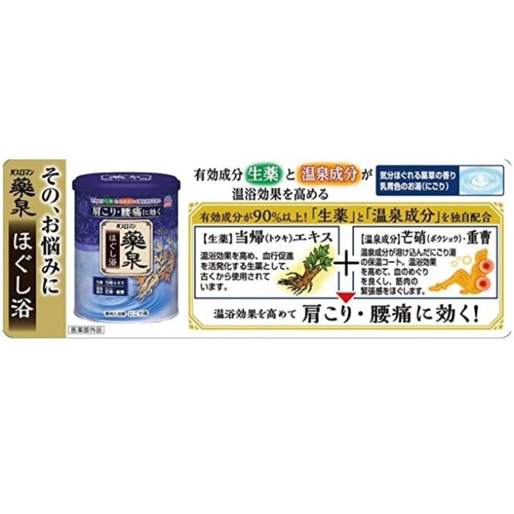 藥泉沐浴鹽 Bath Roman Yakusen 溫泉粉 入浴劑 溫泉 泡湯 溫泉劑 泡湯粉 浴鹽 舒緩肩頸 天然草藥-細節圖6