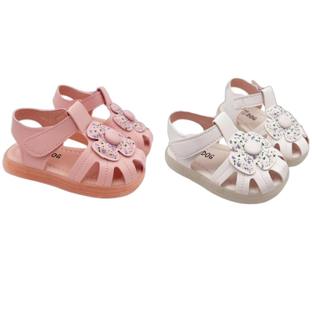 女童小花花電燈涼鞋-細節圖2