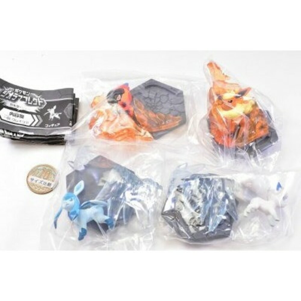 日本 T-ARTS 精靈寶可夢特效公仔 火系與冰系扭蛋 搭配專屬特效底座 寶可夢 神奇寶貝-細節圖2