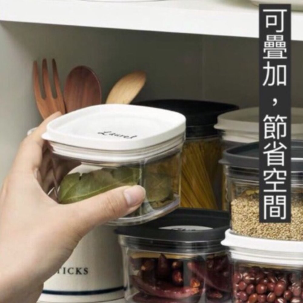 日本製食品罐 inomata 透明密封罐 透明塑膠罐盒 收納罐 保鮮罐 可疊加密封盒 收納儲物罐-細節圖4