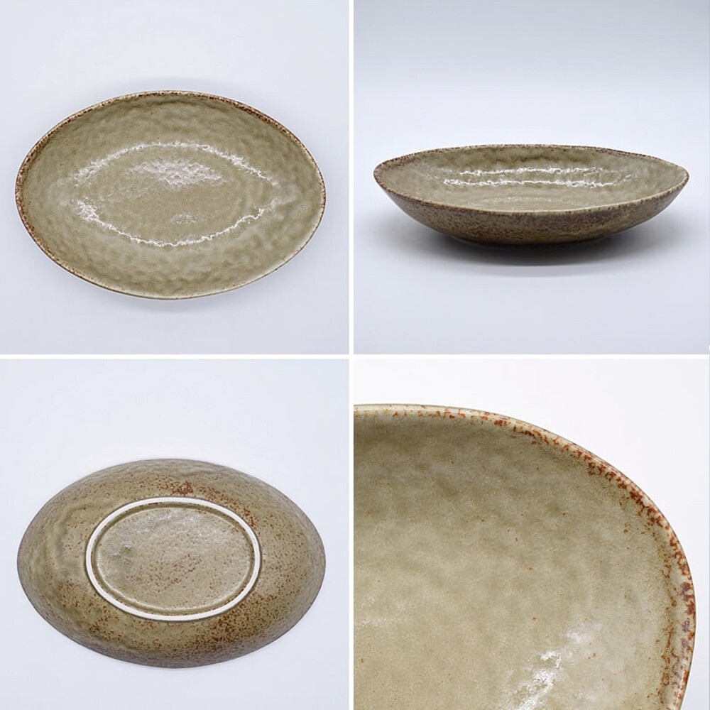 日本製 美濃燒 陶瓷盤 深盤 菜盤 | 橢圓盤 咖哩盤 義大利麵盤 五色可選-規格圖6