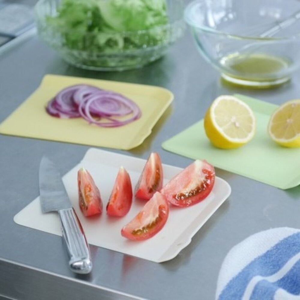 日本廚房小物 切菜板 小砧板 抗菌 便攜 三入組 NATURE 迷你 塑膠砧板 薄型砧板 露營砧板 日本進口-細節圖5