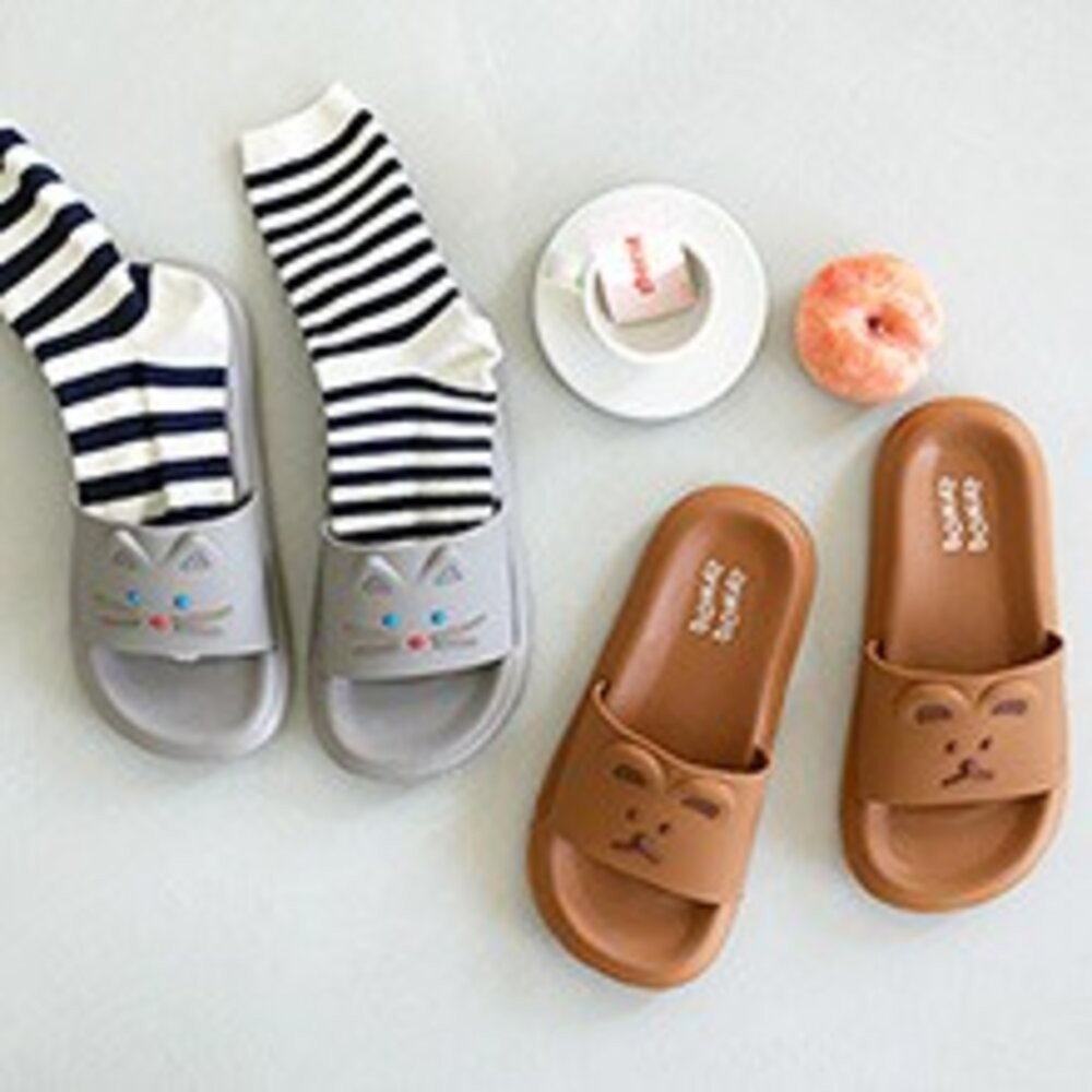 韓國 Romane 貓咪 熊熊 室外拖鞋 踩屎感拖鞋 厚底拖鞋 室內拖鞋 拖鞋 eva拖鞋 軟底拖鞋 日本進口-細節圖2