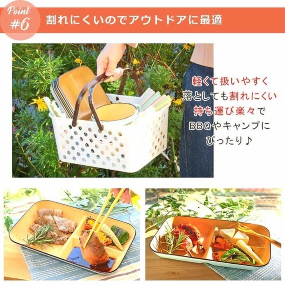 日本製 彩色樹脂分隔盤 輕量餐盤 樹脂 分隔盤 盤子 耐摔 露營盤 木質盤 分菜盤 211餐盤-細節圖8
