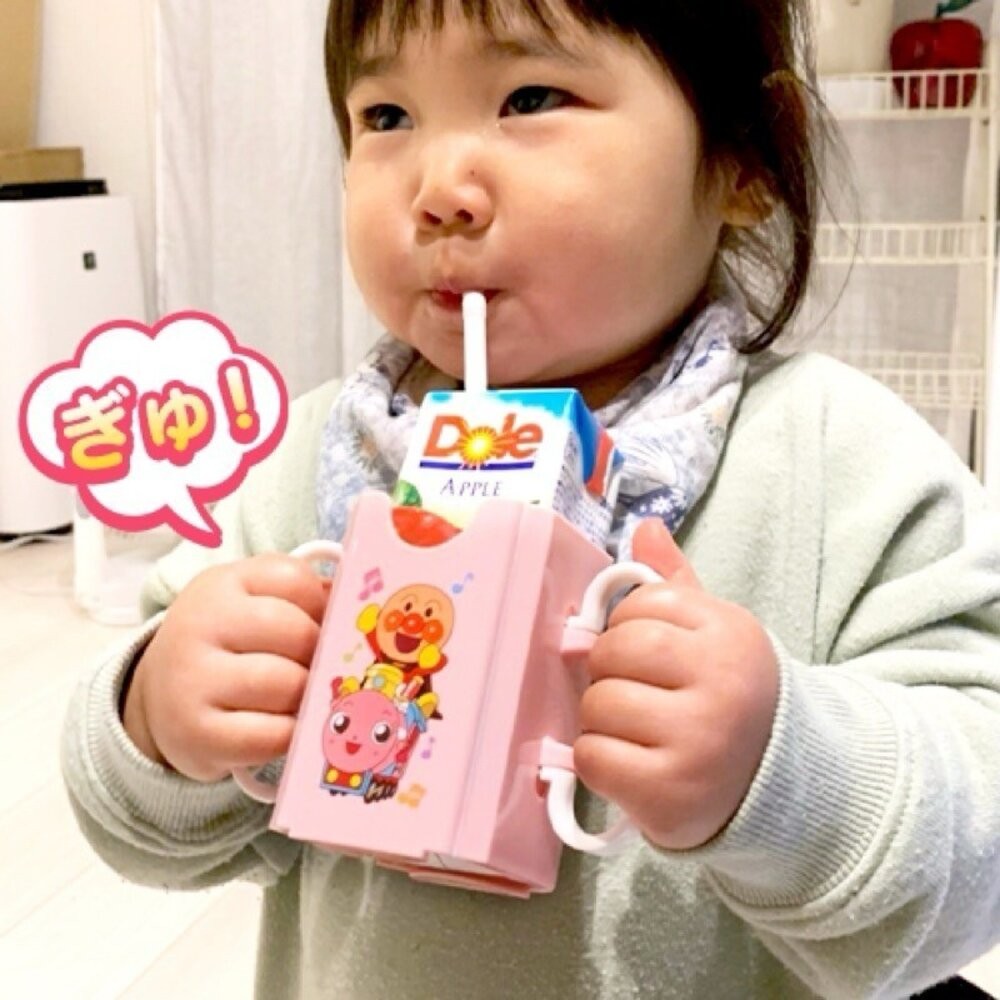 日本 Skater卡通圖案飲料輔助杯架 折疊式 伸縮杯架 鋁箔包 飲料盒 防灑 防擠壓 握把杯套 飲料杯 日本進口-細節圖2