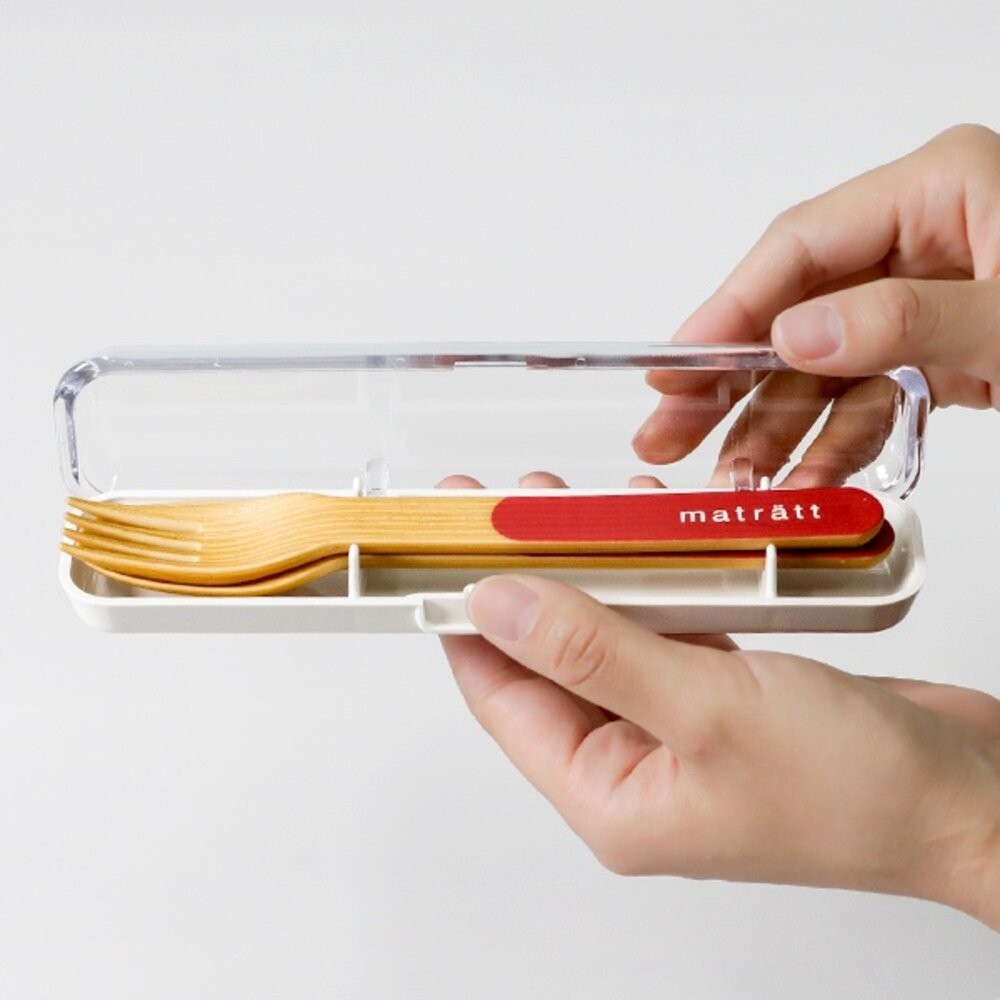 日本製 北歐風餐具 matratt 抗菌 餐具組 湯匙 叉子 環保餐具 收納盒 外出便攜餐具-細節圖9