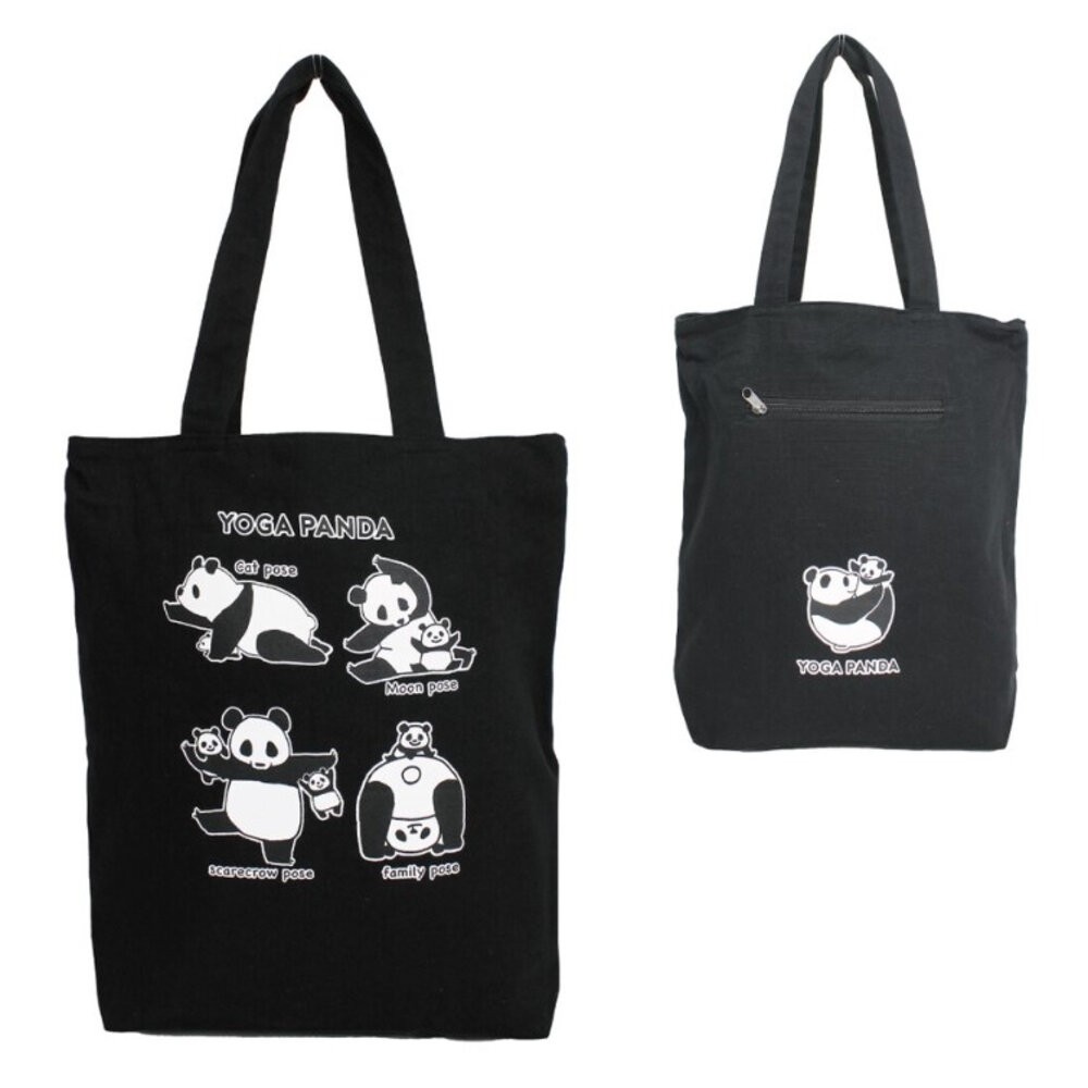 動物帆布肩背包 A4 狗狗 貓咪 熊貓 手提托特包 雙面圖案 手提袋 多款可選-細節圖7