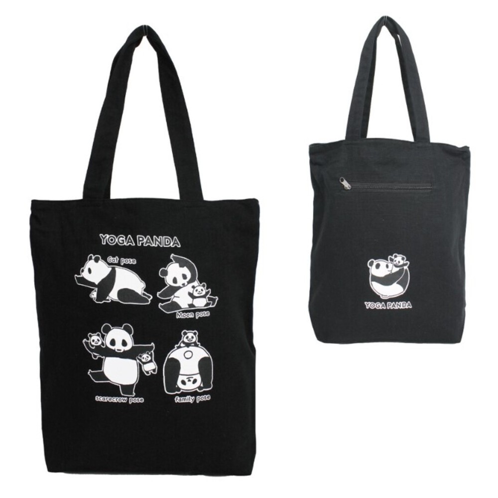 動物帆布肩背包 A4 狗狗 貓咪 熊貓 手提托特包 雙面圖案 手提袋 多款可選-規格圖7