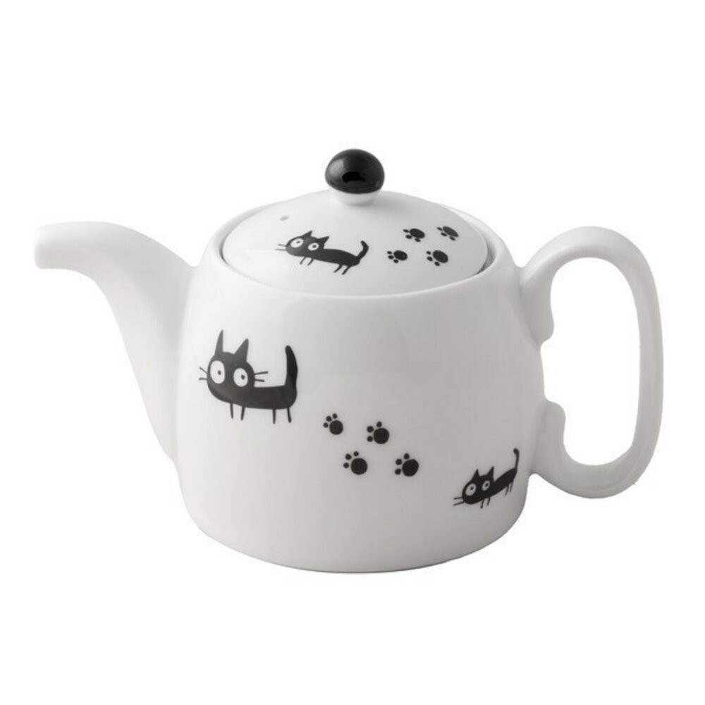 日本進口 黑貓可愛陶瓷茶壺 花茶壺 小茶壺 陶瓷茶壺 日式茶壺 茶具-規格圖8