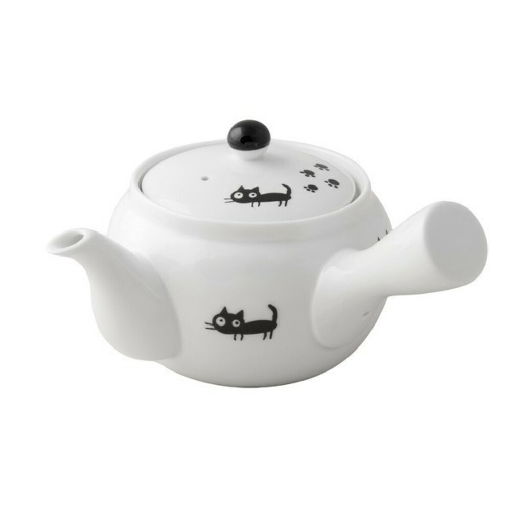 日本進口 黑貓可愛陶瓷茶壺 花茶壺 小茶壺 陶瓷茶壺 日式茶壺 茶具-規格圖8
