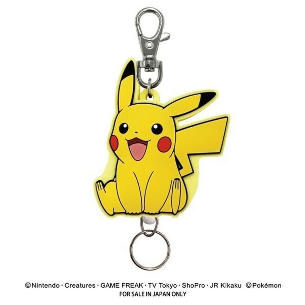 日本 寶可夢 吊飾 鑰匙圈 Pokémon 伸縮吊飾 | 卡片夾 皮卡丘 超夢 伊布 耿鬼 證件扣 金屬扣 日本進口-規格圖9
