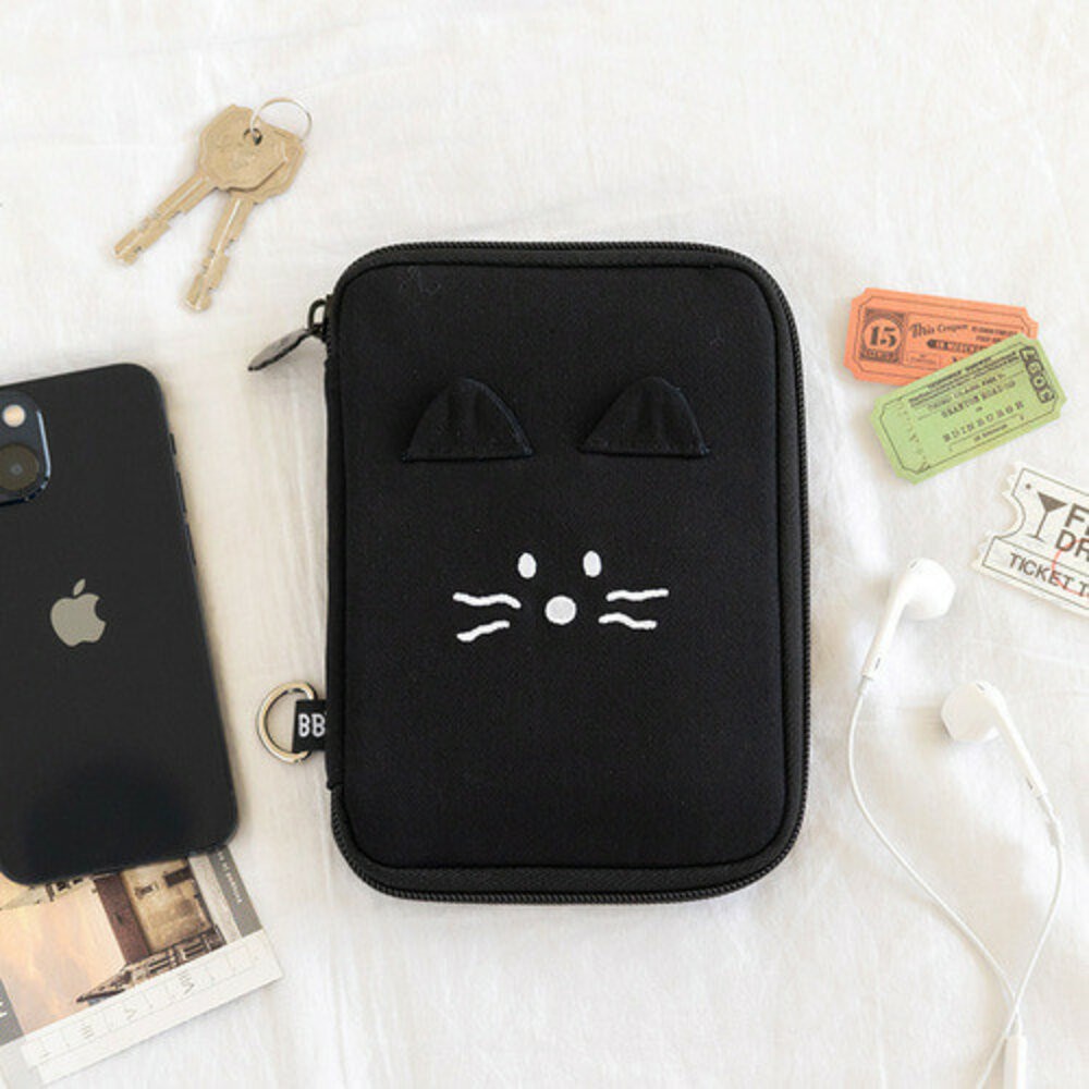 韓國代購 Romane早午餐兄弟多夾層護照包 貓咪 狗狗 Pompom｜護照包 護照套 護照夾 護照錢包 日本進口-規格圖8