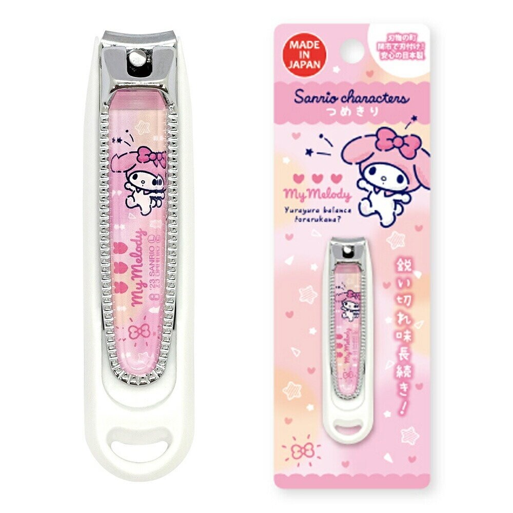 日本製 三麗鷗 女性專用 指甲刀 指甲剪 美樂蒂 庫洛米 人魚漢頓 日本指甲剪 SANRIO 修指甲 日本進口-細節圖2