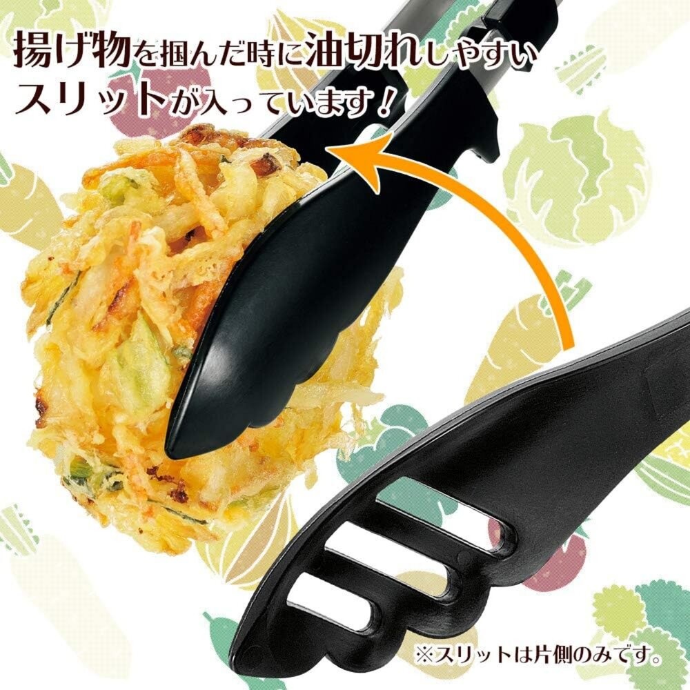 日本製 廚房必備小物 不鏽鋼 耐熱料理夾 下村工業 | 食物夾 炸物夾 多用途料理夾 烤肉夾 可站立-細節圖3