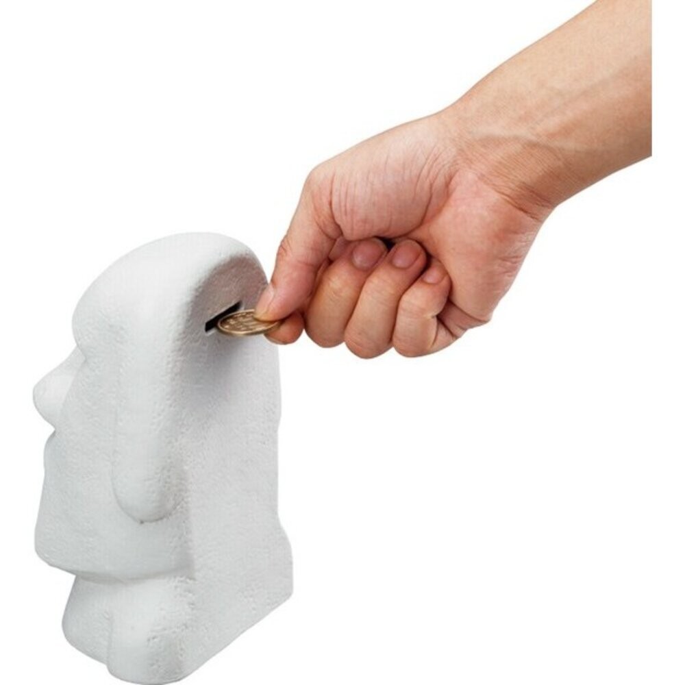 日本 Sunart 復活島摩艾 陶瓷存錢筒 附紙盒 摩艾石像 存錢筒 送禮 交換禮物 聖誕禮物 日本進口-細節圖2