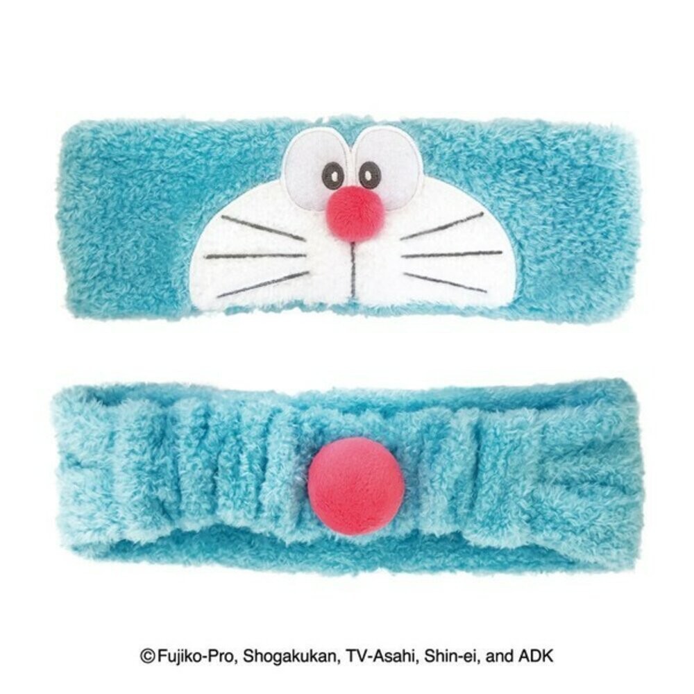日本星之卡比 哆啦A夢 洗臉 化妝 造型髮帶 吸水髮帶 髮帶 頭帶 寬版髮帶 日本進口-規格圖6