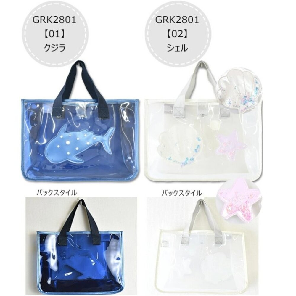 日本 透明防水包 游泳海灘包 泳池包 兒童包包 游泳包 玩水包 jou jou lier 夏天包包 日本進口-細節圖5