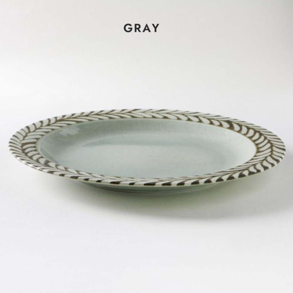 日本製 陶瓷 美濃燒 羽毛 陶瓷盤 沙拉盤 菜盤 水果盤 點心盤 圓盤 盤子 餐盤 瓷盤 碗盤 碗盤器皿 日本進口-細節圖6