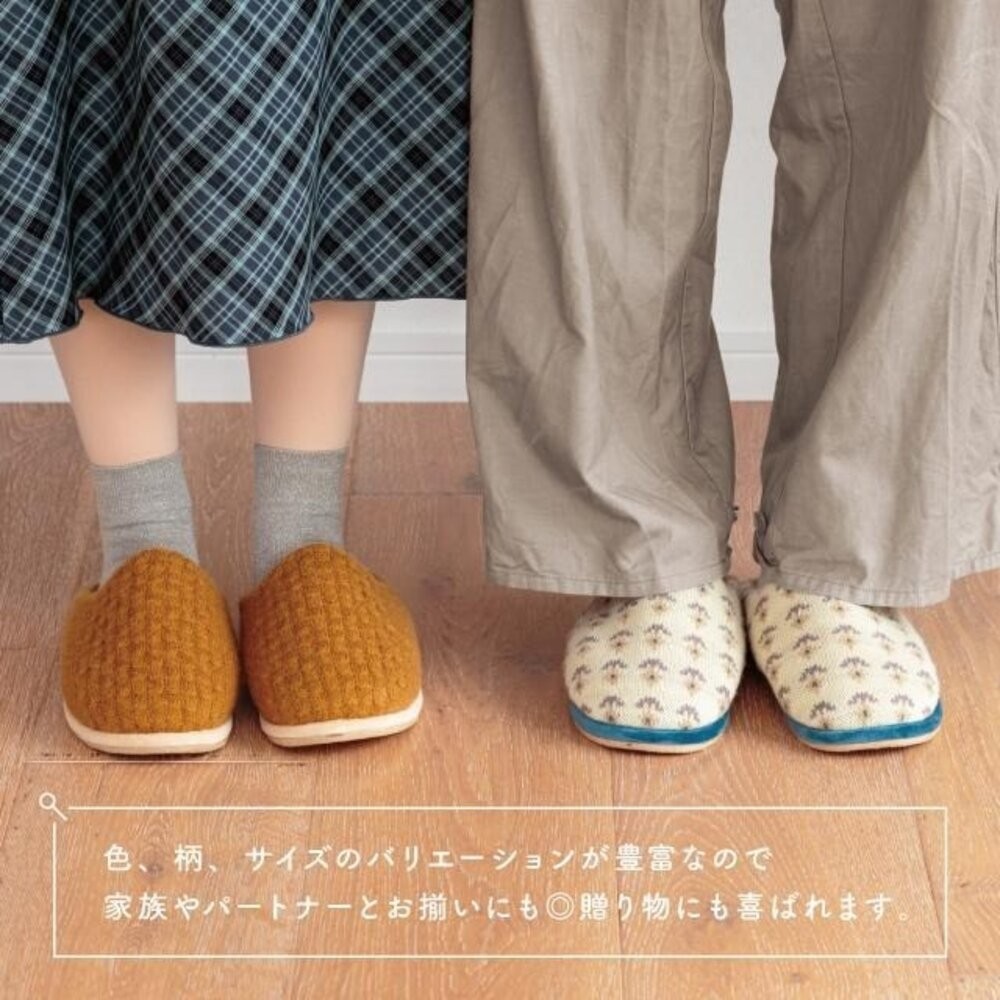 日本 Tehtava+ 保暖室內拖鞋 記憶海綿鞋墊 厚底拖鞋 保暖室內鞋 居家拖鞋 冬天拖鞋 針織拖鞋 日本進口-細節圖5