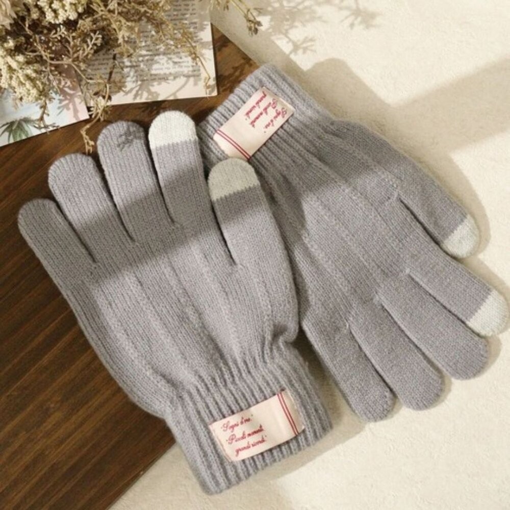 可划手機 刷毛保暖手套 男女通用 滑雪手套 防寒手套 針織手套 觸控手套 保暖手套 冬天必備 日本進口-細節圖3