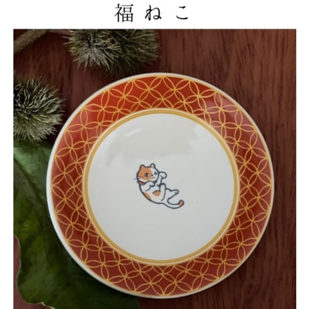 福壽吉祥小盤-貓