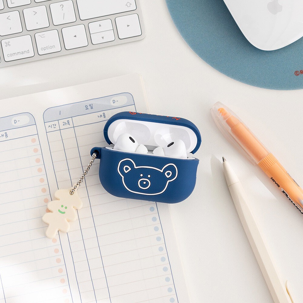 韓國文創Romane早午餐兄弟 AirPods Pro2矽膠保護套 耳機保護套 耳機殼 耳機保護殼 小熊 日本進口-細節圖2