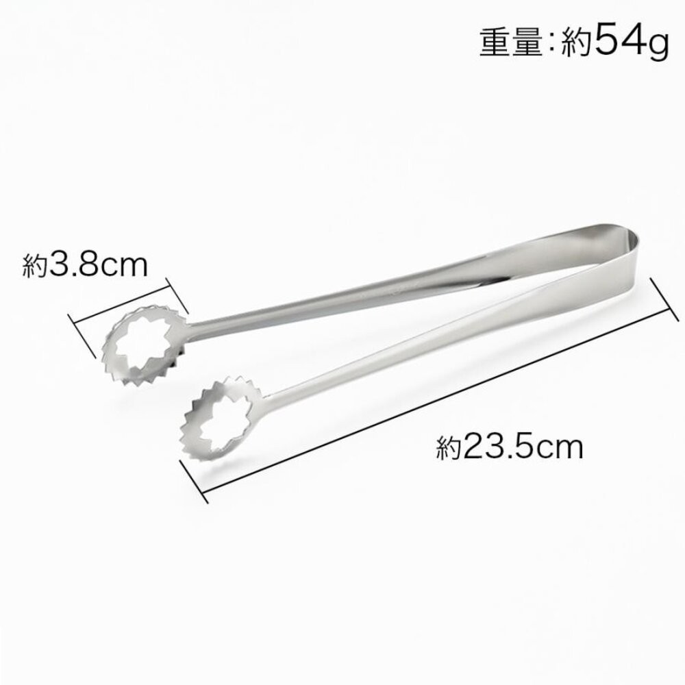 日本製吉川Yoshikawa不鏽鋼通用燒烤夾 天婦羅夾 食物料理夾 烤肉夾 公筷夾 23.5cm 梅花夾 日本進口-細節圖4