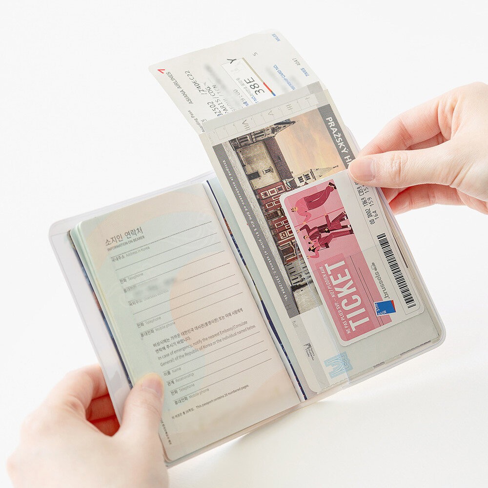 韓國文創Romane早午餐兄弟PVC折疊護照保護套 Ver.2 護照夾 護照套 護照收納 保護套 日本進口-細節圖5