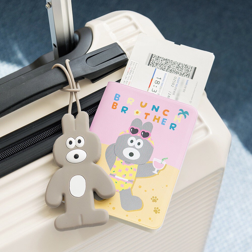 韓國文創Romane早午餐兄弟PVC折疊護照保護套 Ver.2 護照夾 護照套 護照收納 保護套 日本進口-細節圖6