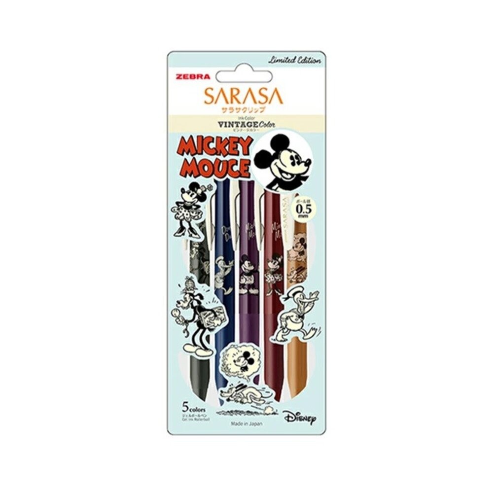 日本 SARASA 迪士尼 原子筆 0.5mm 一袋五入 | 水性筆 ZEBRA 圓珠筆 鋼珠筆 筆 文具 日本進口-細節圖2