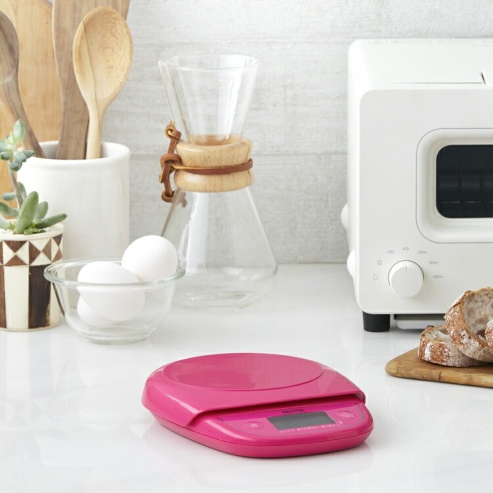 日本進口 迷你秤 TANITA料理電子秤KD313 最大計量3kg｜桃紅色 白色 磅秤 咖啡秤 料理秤 秤重器-細節圖5
