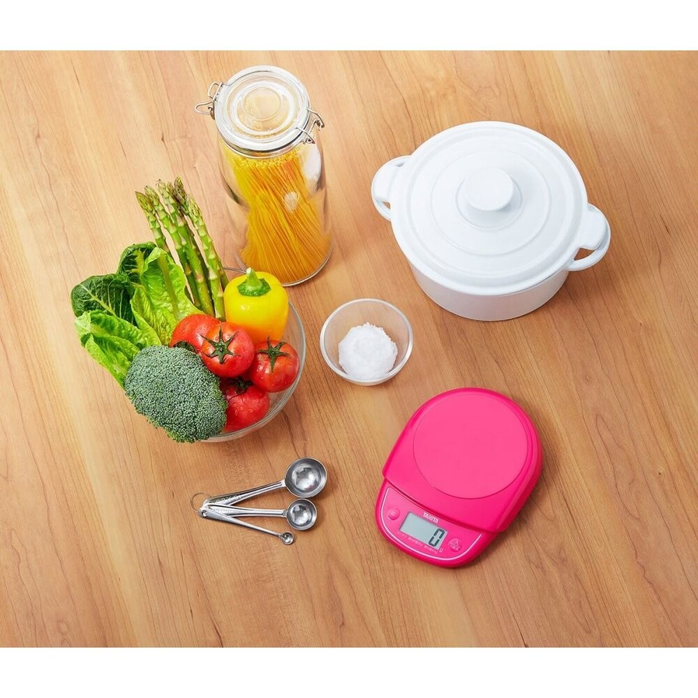 日本進口 迷你秤 TANITA料理電子秤KD313 最大計量3kg｜桃紅色 白色 磅秤 咖啡秤 料理秤 秤重器-細節圖6